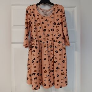 Emma and Elsa animal print dress 6X